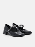 PEDRO Cami Leather Mary Janes - Black