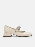 PEDRO Cami Leather Mary Janes - Beige