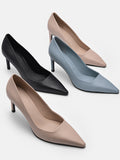 PEDRO Studio Christy Leather Pumps - Slate Blue