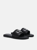 PEDRO Icon Satin Sandals - Black