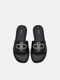 PEDRO Icon Satin Sandals - Black