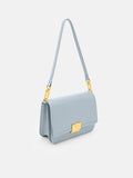 PEDRO Studio Pixel Leather Shoulder Bag - Slate Blue