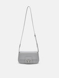 PEDRO Icon Leather Shoulder Bag - Light Grey