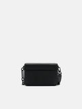 PEDRO Taper Leather Boxy Sling Bag - Black