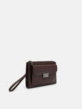 PEDRO Henry Leather Clutch Bag - Dark Brown