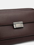 PEDRO Henry Leather Clutch Bag - Dark Brown