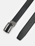 PEDRO Embossed Leather Reversible Tang Belt - Black