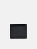 PEDRO Leather Bi-Fold Flip Wallet - Black