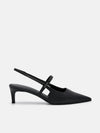 PEDRO Studio Amerie Leather Heel Pumps - Black