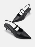 PEDRO Studio Amerie Leather Heel Pumps - Black