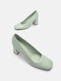 PEDRO Studio Marie Leather Heel Pumps - Light Green