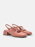 PEDRO Effie Leather Mary Jane Pumps - Blush