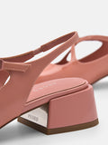 PEDRO Effie Leather Mary Jane Pumps - Blush