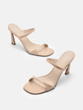 PEDRO Effie Heel Sandals - Nude