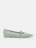 PEDRO Studio Amerie Leather Mary Janes - Light Green