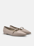 PEDRO Studio Amerie Leather Mary Janes - Taupe