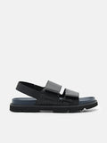 PEDRO Backstrap Velcro Sandals - Black