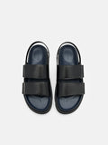 PEDRO Backstrap Velcro Sandals - Black