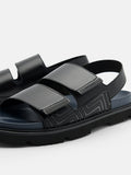 PEDRO Backstrap Velcro Sandals - Black