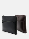 PEDRO Icon Leather Portfolio Bag - Black