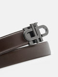 PEDRO Icon Saffiano Leather Automatic Belt - Dark Brown