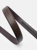 PEDRO Icon Saffiano Leather Automatic Belt - Dark Brown