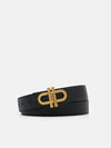 PEDRO Icon Leather Reversible Tang Belt - Black