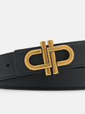 PEDRO Icon Leather Reversible Tang Belt - Black