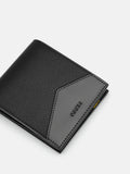 PEDRO Leather Bi-Fold Flip Wallet - Black