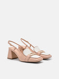 PEDRO Studio Leather Heel Pumps - Nude