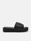 PEDRO Icon Leather Wedge Sandals - Black