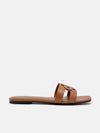 PEDRO Icon Leather Slip-On Sandals - Cognac