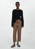 MANGO WOMEN TROUSERS LINEN