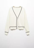 MANGO WOMEN WOMENCARDIGAN PIPING