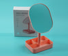 1NOM Simple Rotary Rectangle Table Mirror with Storage Box