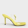 CHARLES & KEITH_Clear Strap Stiletto Heel Satin Mules_Lime