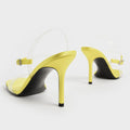 CHARLES & KEITH_Clear Strap Stiletto Heel Satin Mules_Lime