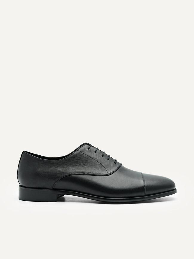 PEDRO Altitude Lightweight Leather Oxford Shoes - Black