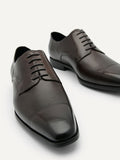 PEDRO Altitude Lightweight Leather Derby Shoes - Dark Brown