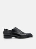 PEDRO Leather Cap Toe Derby Shoes - Black