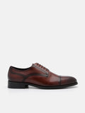 PEDRO Leather Cap Toe Derby Shoes - Brown