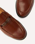 PEDRO Men Leather Horsebit Loafers - Brown