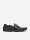 PEDRO Leather Band Buckle Moccasins - Black