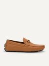 PEDRO Leather Horsebit Moccasins - Camel