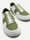 PEDRO Men Mono Stride Court Sneakers - Military Green