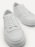 PEDRO Men Mono Stride Court Sneakers - White