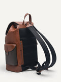 PEDRO Compart Backpack with Synthetic Leather Lining - Cognac