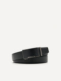 PEDRO Embossed Leather Automatic Belt - Black