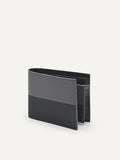 PEDRO Leather Poly Texture Bi-Fold Wallet with Insert - Grey