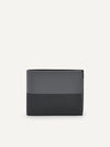 PEDRO Leather Poly Texture Bi-Fold Wallet with Insert - Grey